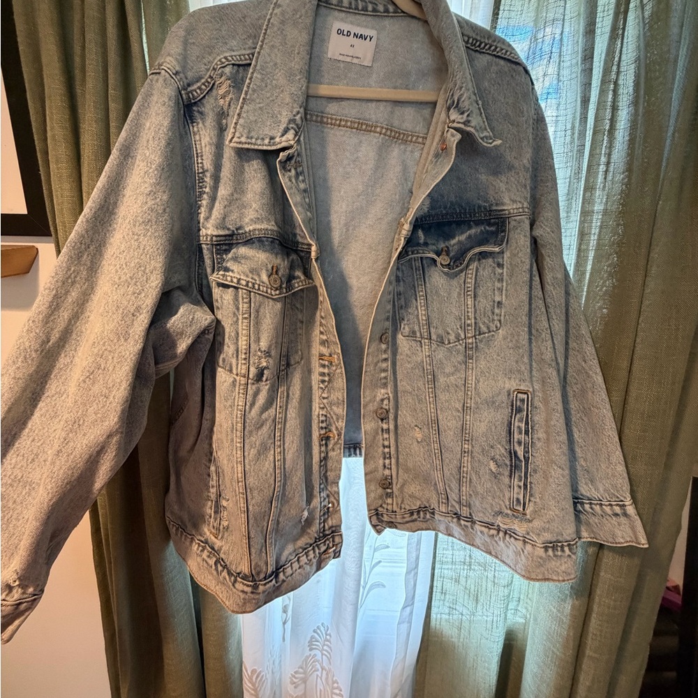 Old Navy Women's Faded Denim Jacket - Blue